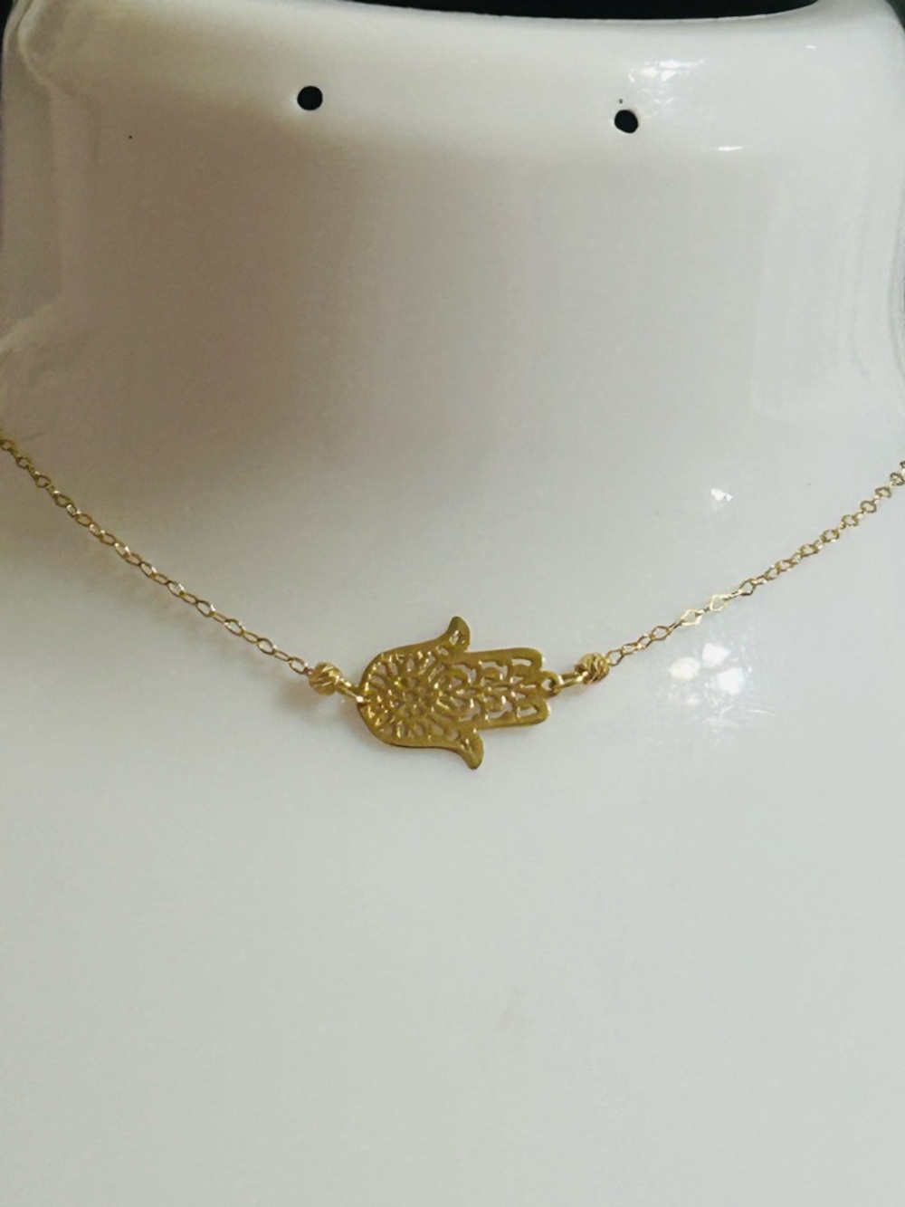 18K Gold Hamsa Bracelet ✨ 7–7.5”